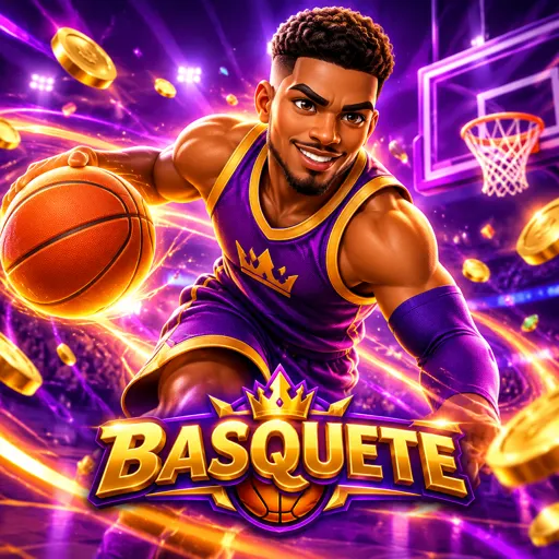 Quadra de basquete com bola de jogo