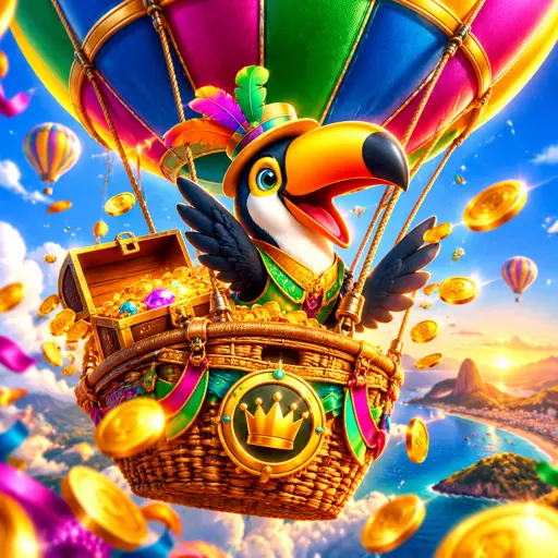 Card do jogo Balloon com balão inflando e multiplicador crescendo