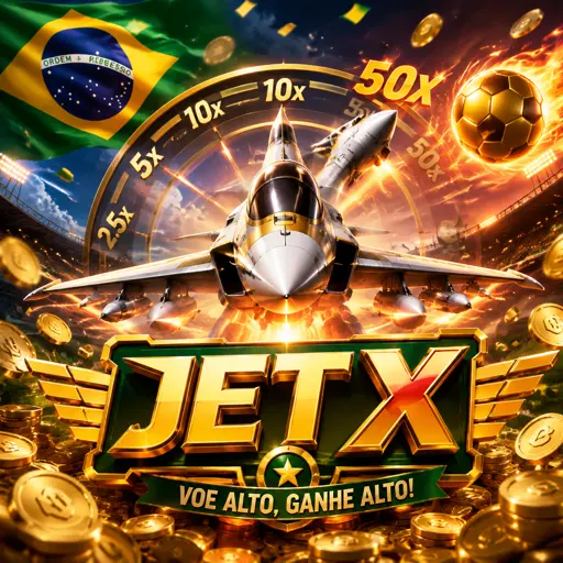 Card do jogo JetX com foguete